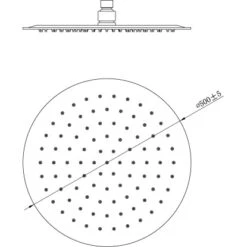 AquaSu Kopfbrause Rund Ø 50 Cm Chrom -Badezimmer Zu Hause 06596727181 2177 727181 SZ