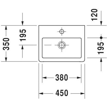 Duravit Handwaschbecken Vero 45 Cm Weiß 4 Duravit Handwaschbecken Vero 45 Cm Weiß – Bild 2