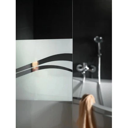 Schulte Badewannenaufsatz 1-teilig Chrom-Optik Dekor Liane 4 Schulte Badewannenaufsatz 1-teilig Chrom-Optik Dekor Liane – Bild 2