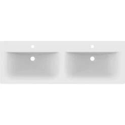 Ideal Standard Doppelwaschtisch Connect Air 134x46 Cm 2 Hahnlöcher M.Überl. Weiß 8 Ideal Standard Doppelwaschtisch Connect Air 134x46 Cm 2 Hahnlöcher M.Überl. Weiß -Badezimmer Zu Hause 188541 3049 2