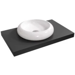 Aufsatzwaschbecken Imia 45 X 45 Cm Rund -Badezimmer Zu Hause 2137 Aufsatzwaschbecken 4 1