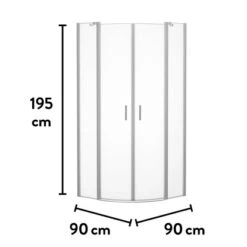 Baliv Duschkabine DUK-90.50R 90 Cm X 90 Cm Chrom -Badezimmer Zu Hause 250312107805 VM01 190221 L