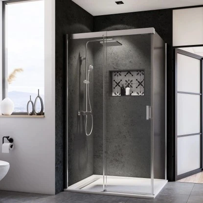 Breuer Seitenwand Für Schiebetür Panorama Chrom Klarglas 90 Cm 3 Breuer Seitenwand Für Schiebetür Panorama Chrom Klarglas 90 Cm