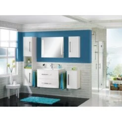 Fackelmann Glaswaschbecken 80,5 Cm Lugano Weiß -Badezimmer Zu Hause 262015 picture 2