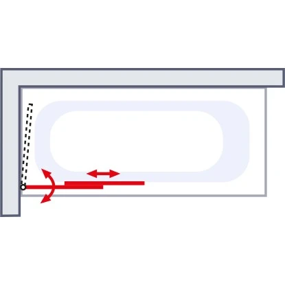 Schulte Wannenaufsatz Ausziehbar M. Handtuchhalter Echtglas 140 Cm X 70 - 118 Cm 5 Schulte Wannenaufsatz Ausziehbar M. Handtuchhalter Echtglas 140 Cm X 70 - 118 Cm – Bild 3