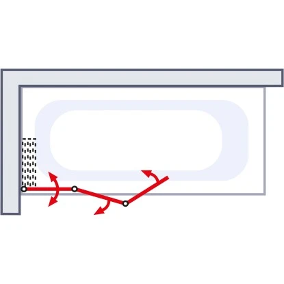 Schulte Badewannenaufsatz 3-teilig 125 Cm X 140 Cm Echtglas Klar Hell 5 Schulte Badewannenaufsatz 3-teilig 125 Cm X 140 Cm Echtglas Klar Hell – Bild 3