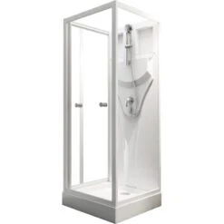 Schulte Komplettduschkabine Juist Mit Schiebetür Weiß 190x80x80 Cm 6 Schulte Komplettduschkabine Juist Mit Schiebetür Weiß 190x80x80 Cm -Badezimmer Zu Hause 32020 2053 4060991009730 1 3