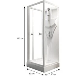 Schulte Komplettduschkabine Juist Mit Schiebetür Weiß 190x80x80 Cm 7 Schulte Komplettduschkabine Juist Mit Schiebetür Weiß 190x80x80 Cm -Badezimmer Zu Hause 32020 2053 4060991009730 1 4