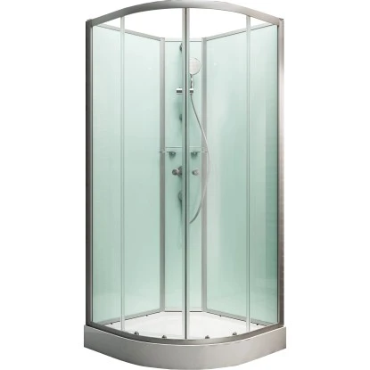 Schulte Komplettduschkabine Kreta II Alu-Natur Hellgrün 89x89x202 Cm 4 Schulte Komplettduschkabine Kreta II Alu-Natur Hellgrün 89x89x202 Cm – Bild 2