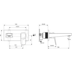 Ideal Standard Wand-Waschtischarmatur Unterputz Ceraplan Schwarz Matt 8 Ideal Standard Wand-Waschtischarmatur Unterputz Ceraplan Schwarz Matt -Badezimmer Zu Hause 3800861116868 3049 VM 04