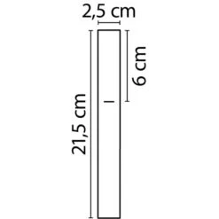 AquaSu Eckige Stab-Handbrause Proda Mit 1 Strahlart Chrom -Badezimmer Zu Hause 4006596722162 722162 47