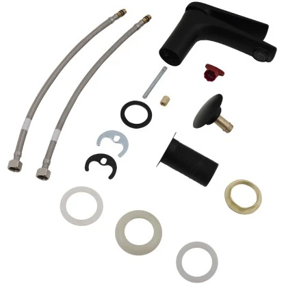 AquaSu Waschtischarmatur Orva Mit Schaftventil Schwarz Tief 5 AquaSu Waschtischarmatur Orva Mit Schaftventil Schwarz Tief – Bild 3