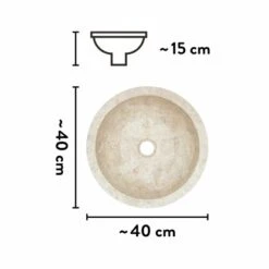 Baliv Aufsatzwaschbecken WBA-7040 Ø 40 Cm 15 Baliv Aufsatzwaschbecken WBA-7040 Ø 40 Cm -Badezimmer Zu Hause 4007873411496 VM01 170621