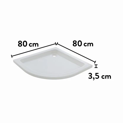 Baliv Duschwanne DT-4705 Viertelkreis 80 Cm X 80 Cm 6 Baliv Duschwanne DT-4705 Viertelkreis 80 Cm X 80 Cm – Bild 4