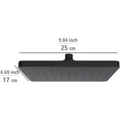 Wenko Kopfbrause ABS Kunststoff 17 X 25 Cm Schwarz -Badezimmer Zu Hause 4008838355442 1068 VM 01