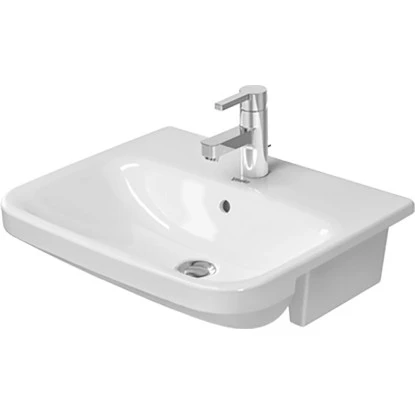 Duravit Einbauwaschbecken DuraStyle 55 Cm Weiß Halbeinbauwaschtisch + Hahnlochb. 3 Duravit Einbauwaschbecken DuraStyle 55 Cm Weiß Halbeinbauwaschtisch + Hahnlochb.