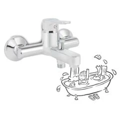 Baliv Wannenarmatur WA-5750 Chrom -Badezimmer Zu Hause 4048122122305 S03 020221