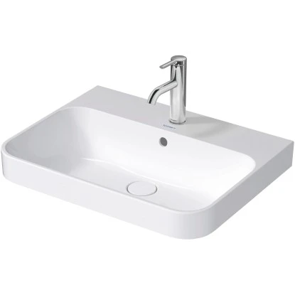 Duravit Aufsatzbecken Happy D.2 Plus Weiß Hochglanz 19,5 Cm X 60 Cm X 46 Cm 4 Duravit Aufsatzbecken Happy D.2 Plus Weiß Hochglanz 19,5 Cm X 60 Cm X 46 Cm – Bild 2