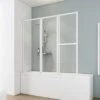Schulte Komfort Badewannenfaltwand 3-tlg. 151,8 X 140 Cm Weiß -Badezimmer Zu Hause 4060991004629 1