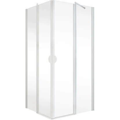 Schulte Eckeinstieg 4-teilig Sunny Alpinweiß Echtglas Klar Hell 180 Cm X 90 Cm 4 Schulte Eckeinstieg 4-teilig Sunny Alpinweiß Echtglas Klar Hell 180 Cm X 90 Cm – Bild 2