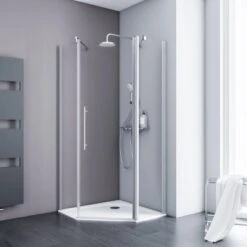 Schulte Fünfeckdusche Alexa Style 2.0 Alu-Natur Klar Glas Hell 192 Cm X 90 Cm 9 Schulte Fünfeckdusche Alexa Style 2.0 Alu-Natur Klar Glas Hell 192 Cm X 90 Cm -Badezimmer Zu Hause 4060991019555 2053 AB 01