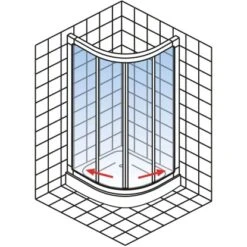 Schulte ExpressPlus Runddusche Kristall/Trend Inkl. Duschwanne 80x80cm -Badezimmer Zu Hause 4060991038143 2053 5