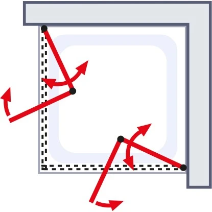 Schulte Drehfalttür Als Eckeinstieg Garant BxTxH 80 X 90 X 200 Cm 7 Schulte Drehfalttür Als Eckeinstieg Garant BxTxH 80 X 90 X 200 Cm – Bild 5