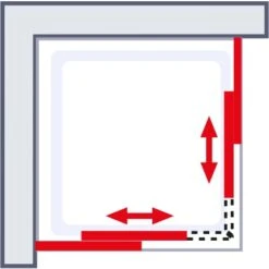 Schulte Eckeinstieg II Ohne Unteres Profil Kristall Trend Alu-Natur 200 X 90 Cm -Badezimmer Zu Hause 4060991047473 2053 AI 02