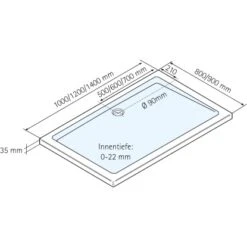 Schulte ExpressPlus Duschwanne Eckig Extra-flach Mineralguss Asym. 80x120cm 9 Schulte ExpressPlus Duschwanne Eckig Extra-flach Mineralguss Asym. 80x120cm -Badezimmer Zu Hause 4060991056413 2053 3