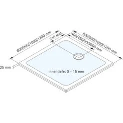Schulte ExpressPlus Duschwanne Schulte-plan Eckig Mineralguss 100x100cm 11 Schulte ExpressPlus Duschwanne Schulte-plan Eckig Mineralguss 100x100cm -Badezimmer Zu Hause 4060991056475 2053 3