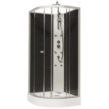 Schulte ExpressPlus Wellnesskabine Rhodos Mit Schiebetür Alu Natur 225x85x85cm 4 Schulte ExpressPlus Wellnesskabine Rhodos Mit Schiebetür Alu Natur 225x85x85cm – Bild 2