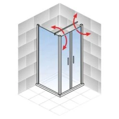 Schulte Sunny Pendeltür Mit Seitenwand 80 X 90 X 180 Cm Weiß 12 Schulte Sunny Pendeltür Mit Seitenwand 80 X 90 X 180 Cm Weiß -Badezimmer Zu Hause 4060991064104 5