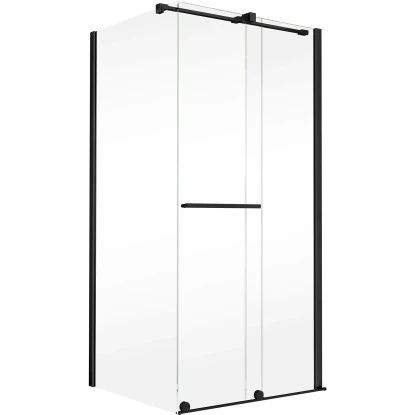 Schulte Schiebetür Toura Mit Seitenwand L 200 X 120 X 90 Cm Schwarz Klar Hell 4 Schulte Schiebetür Toura Mit Seitenwand L 200 X 120 X 90 Cm Schwarz Klar Hell – Bild 2