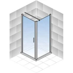 Schulte Drehtür Toura L + Seitenwand Pendelbar Schwarz 200 X 80 X 80cm Klar Hell 12 Schulte Drehtür Toura L + Seitenwand Pendelbar Schwarz 200 X 80 X 80cm Klar Hell -Badezimmer Zu Hause 4060991070044 2053 5