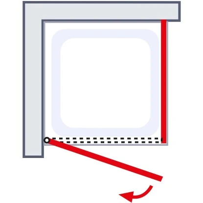 Schulte Drehtür Toura L + Seitenwand Pendelbar Schwarz 200 X 80 X 80cm Klar Hell 8 Schulte Drehtür Toura L + Seitenwand Pendelbar Schwarz 200 X 80 X 80cm Klar Hell – Bild 6