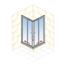 Schulte Eckeinstieg Mit Schiebetüren Sunny 180 Cm X 75-90 Cm Weiß Glasdekor 13 Schulte Eckeinstieg Mit Schiebetüren Sunny 180 Cm X 75-90 Cm Weiß Glasdekor -Badezimmer Zu Hause 4060991070501 2053 AI 01