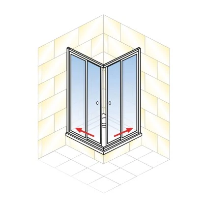 Schulte Eckeinstieg Mit Schiebetüren Sunny 180 Cm X 75-90 Cm Weiß Glasdekor 7 Schulte Eckeinstieg Mit Schiebetüren Sunny 180 Cm X 75-90 Cm Weiß Glasdekor – Bild 5
