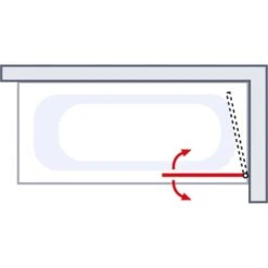 Schulte Badewannenfaltwand Komfort 1-tlg. Dekor Frame Mattweiß 140 X 80 Cm -Badezimmer Zu Hause 4060991071232 2053 4