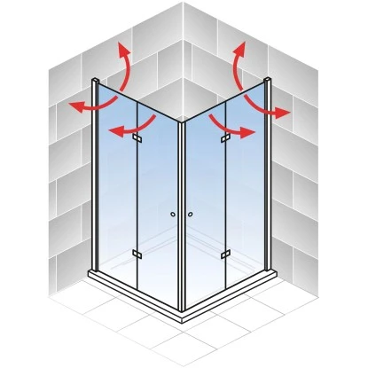 Schulte ExpressPlus Drehfalttür Eckeinstieg Garant 2.0 Chromoptik 200 Cm X 90 Cm 5 Schulte ExpressPlus Drehfalttür Eckeinstieg Garant 2.0 Chromoptik 200 Cm X 90 Cm – Bild 3