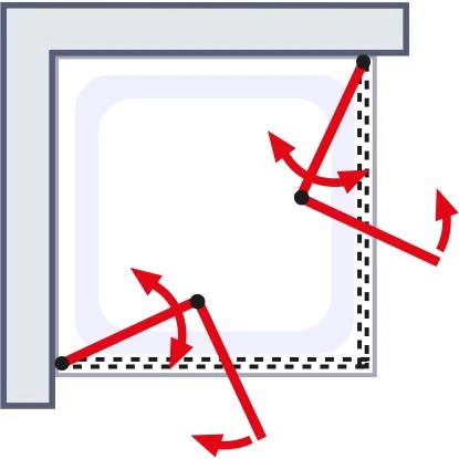Schulte ExpressPlus Drehfalttür Eckeinstieg Garant 2.0 Chromoptik 200 X 100 Cm 6 Schulte ExpressPlus Drehfalttür Eckeinstieg Garant 2.0 Chromoptik 200 X 100 Cm – Bild 4