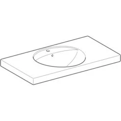 Geberit Waschbecken Preciosa 100 Cm Mit Ablagefläche -Badezimmer Zu Hause 4123 124200000 Perspective