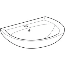 Geberit Waschbecken Renova 65 Cm Pergamon Mit Hahnloch Und Überlauf 7 Geberit Waschbecken Renova 65 Cm Pergamon Mit Hahnloch Und Überlauf -Badezimmer Zu Hause 4123 223065068 Perspective