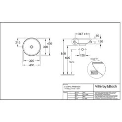 Villeroy & Boch Friends Halbeinbau-Waschbecken 43 Cm Alpinweiß Mit ÜL 7 Villeroy & Boch Friends Halbeinbau-Waschbecken 43 Cm Alpinweiß Mit ÜL -Badezimmer Zu Hause 4123 vbtz 411400 411401 5