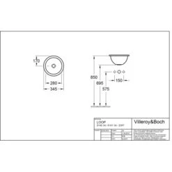 Villeroy & Boch Loop & Friends Einbauwaschbecken 34 Cm Alpinweiß Mit ÜL CPlus -Badezimmer Zu Hause 4123 vbtz 614034 614134 5