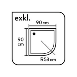 Baliv Duschkabine DUK-90.50R 90 Cm X 90 Cm Chrom -Badezimmer Zu Hause 4250312107805 WEB03 270521