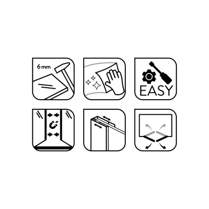 Baliv Dusch-Pendeltür DUK-90.61P 87-90 Cm X 195 Cm Chrom 11 Baliv Dusch-Pendeltür DUK-90.61P 87-90 Cm X 195 Cm Chrom – Bild 9