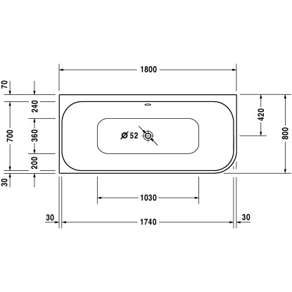 Duravit Badewanne Happy D.2 180 Cm X 80 Cm Ecke Links Acrylverkleidung Weiß 4 Duravit Badewanne Happy D.2 180 Cm X 80 Cm Ecke Links Acrylverkleidung Weiß – Bild 2