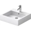 Duravit Waschbecken Vero 50 Cm Weiß WonderGliss Mit Überlauf + 1 Hahnloch