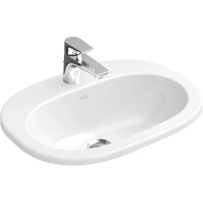 Villeroy & Boch Einbauwaschbecken O.Novo 56 Cm Weiß Mit Hahnloch Mit Überlauf 3 Villeroy & Boch Einbauwaschbecken O.Novo 56 Cm Weiß Mit Hahnloch Mit Überlauf