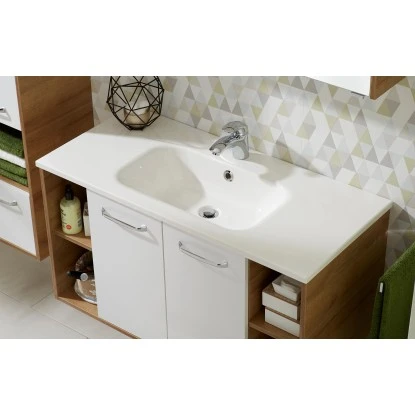 Pelipal Mineralmarmor-Waschbecken 101 Cm Quickset 362 Weiß 4 Pelipal Mineralmarmor-Waschbecken 101 Cm Quickset 362 Weiß – Bild 2